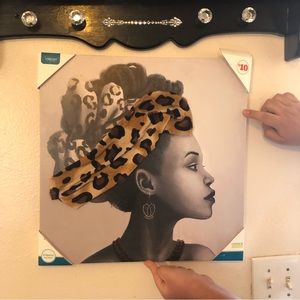 Fabric Canvas Art 17.72x 17.72 inches.